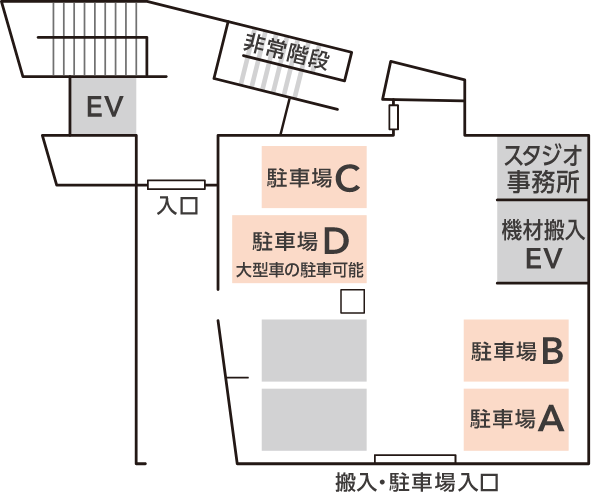 フロアガイド 1F 駐車場